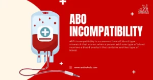 ABO incompatibility is a common form of blood type mismatch that occurs when a person with one type of blood receives a blood product that contains another type of blood.