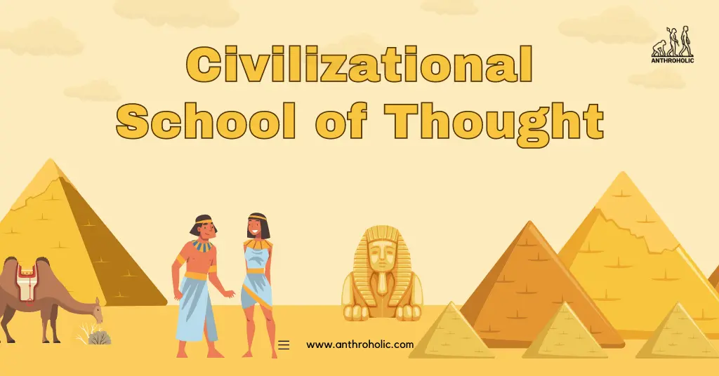 The Civilizational School of Thought in anthropology offers an expansive view of cultures and societies by studying them in the context of their broader civilization. Unlike conventional approaches that may focus on specific communities or tribes, this school of thought emphasizes the shared attributes and interconnectedness of societies within a civilization.