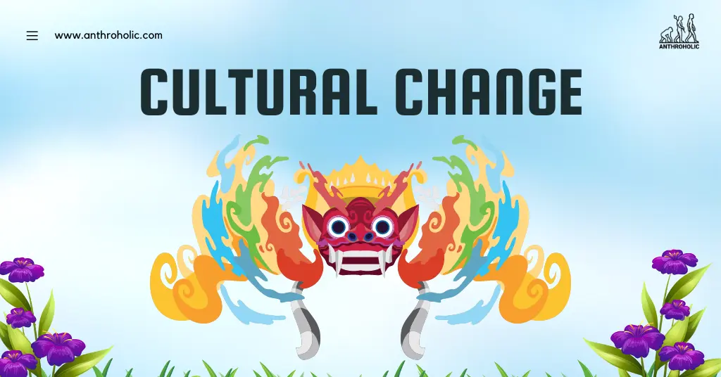 Cultural change refers to the transformation, modification, or shifts in the cultural patterns of a society over time. This change might manifest in beliefs, values, norms, symbols, and artifacts, among others.