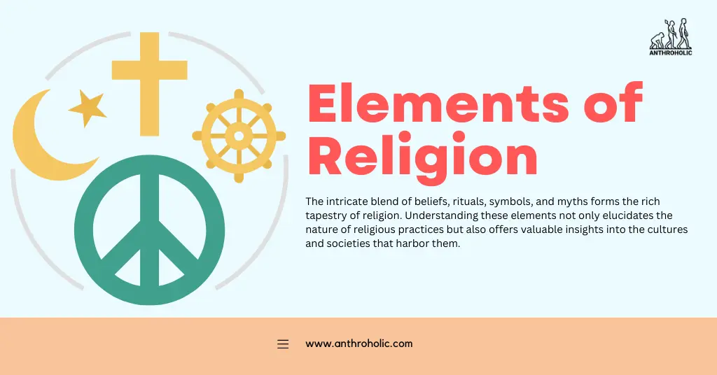 The intricate blend of beliefs, rituals, symbols, and myths forms the rich tapestry of religion. Understanding these elements of religion not only elucidates the nature of religious practices but also offers valuable insights into the cultures and societies that harbor them.