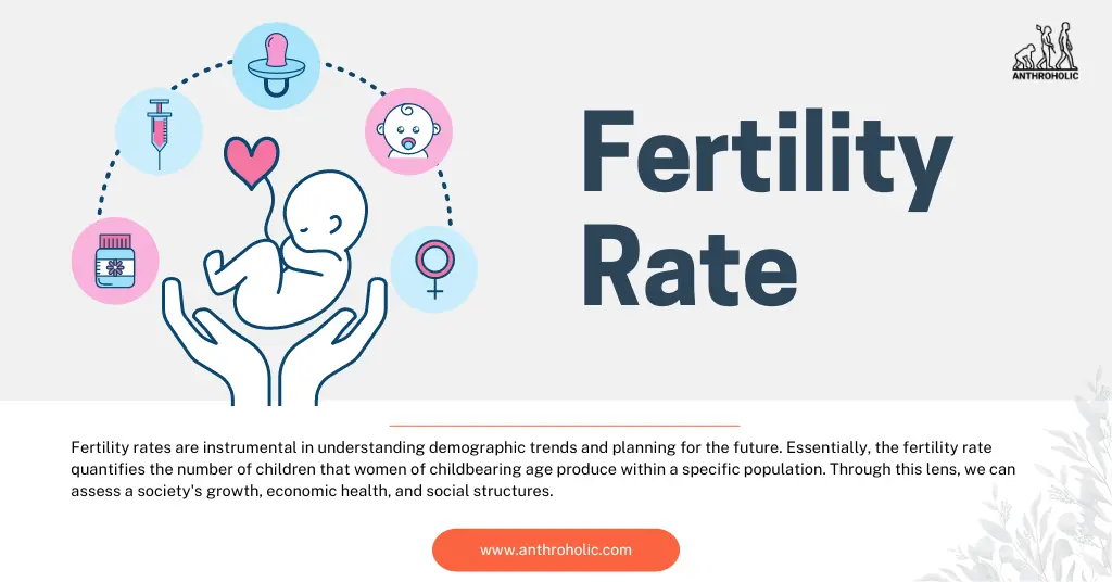 Fertility rates are instrumental in understanding demographic trends and planning for the future. Essentially, the fertility rate quantifies the number of children that women of childbearing age produce within a specific population. Through this lens, we can assess a society's growth, economic health, and social structures.