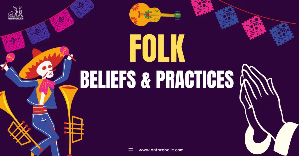 Folk beliefs are essentially the informal creeds that people abide by, not due to any scientific rationale, but because of an accepted, shared wisdom that has withstood the test of time. They reflect a society's cultural unconscious, shaping social behavior and norms.