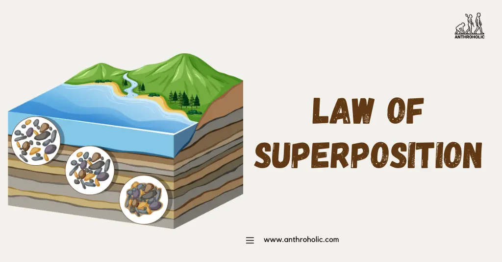 The law of superposition is a key axiom in geology and archaeology that states that in undisturbed layers of rocks or soils, the youngest layer is on top, and the oldest is on the bottom. In other words, each layer is presumed to be older than the one above but younger than the one below, allowing geologists and archaeologists to piece together the chronological order of events that formed these layers.