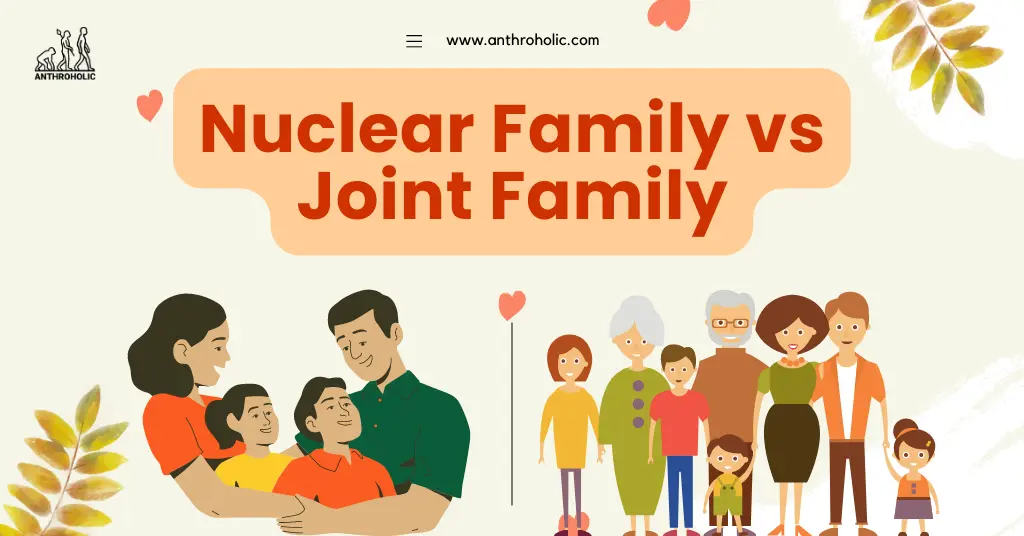  The two primary types of family structures worldwide are nuclear families and joint families. A nuclear family typically includes parents and their offspring, while a joint family is an extended kinship network consisting of grandparents, uncles, aunts, and cousins.