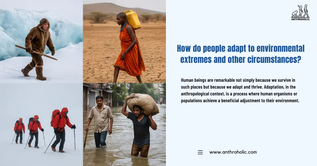 How do people adapt to environmental extremes and other circumstances by Anthroholic